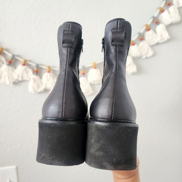 Vic Matie Black Leather Platform Ankle Boots Grunge Punk Boho Goth Designer 38 - Picture 5 of 10